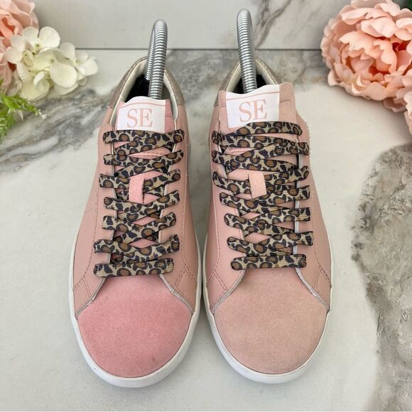 SAM EDELMAN Aubrie Mini Lace Up Sneakers in Rose Bud Pink Size Youth 4 NEW - Picture 7 of 16